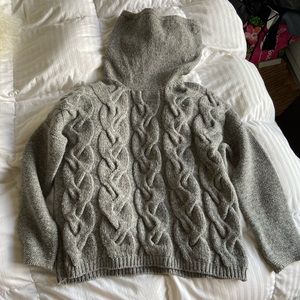 Fisherman Cowl Cable Sweater - made in Ireland